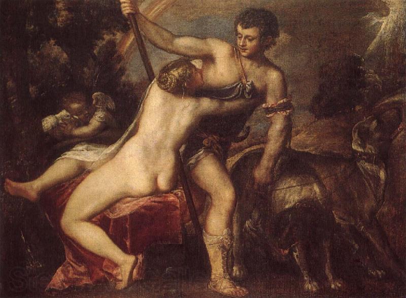 TIZIANO Vecellio Venus and Adonis Spain oil painting art